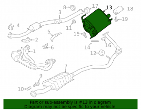 Subaru Forester 14-18 SJ 2.5 rear muffler