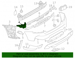 Left rear bumper mount for BMW 2 G42 22-26