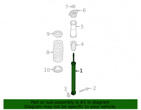Rear right shock absorber Hyundai Sonata 16-19 hybrid