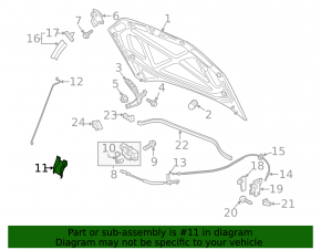VW Passat 20-22 hood lock strip