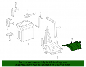 Battery tray Toyota Avalon 13-18 hybrid