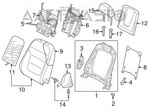Audi Q7 4L 10-15 Driver's Seat Backrest Adjustment Motor