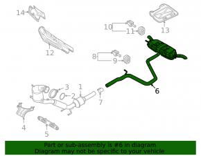 VW Tiguan 18-20 fwd exhaust pipe with barrels, without resonator