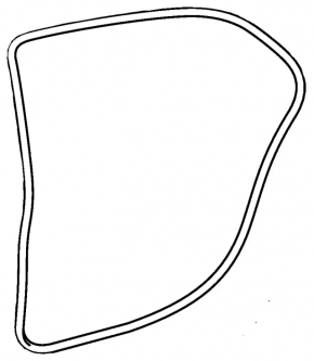 Door seal rear left Toyota Prius 30 10-15 black