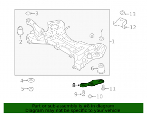 Front subframe burdock left Kia Sorento 10-15