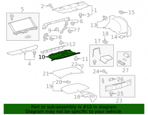 Upper Luggage Shelf Trim Lexus IS 14-20