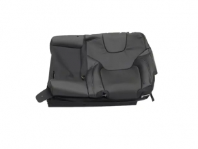 Left rear seat backrest for Jeep Cherokee KL 19 - black leather, with armrest, perforation, dented, dents on the back, broken trim