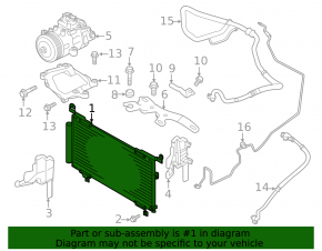 Air conditioner radiator condenser Subaru Outback 20-