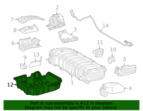 Battery tray Toyota Prius 50 16-22