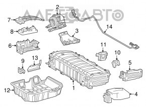 Battery tray Toyota Prius 50 16-22