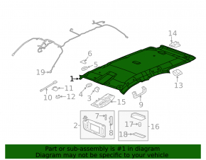 GMC Terrain 10-15 Headliner w/o Sunroof
