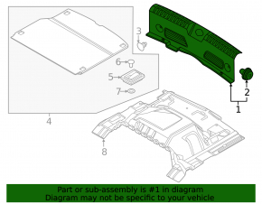 Kia Niro 23-26 PHEV black trunk opening trim