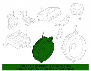 Subaru Forester 25-26 rear right door speaker