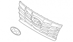 Hyundai Tucson 2022-2024 radiator grille assembly for camera