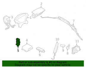 Mitsubishi Galant 2012 Left Door Airbag Sensor