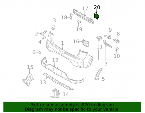 Rear bumper reinforcement fang left Kia Niro 20-22 HEV, PHEV
