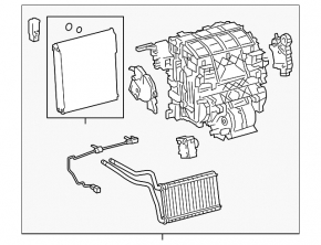 Heater assembly Toyota Prius 50 21-22