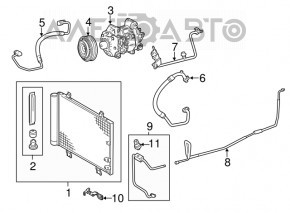 Lexus IS250 14-16 Air Conditioning Condenser Radiator