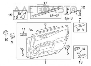 Front Left Door Computer Lexus ES300h ES350 13-18