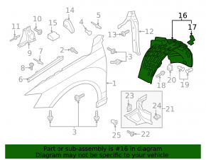 Front right mudguard Audi Q3 8U 15-18