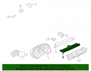 Audi A3 8V 17-20 4D Switch Panel for Parking Sensors, Without Drive Select