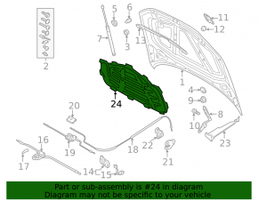 Audi A3 22-26 hood insulation