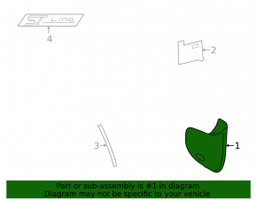 Mudguard front left Ford Fiesta 14-19 rest 4d