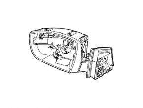 Left side mirror assembly for Ford Focus mk3 11-14 pre-restored USA, 7 pins, turn signal, heated