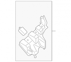 Rear bumper mount, rear right, Ford Mustang mk6 15-17 2.3, 3.7