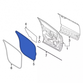 Ford Edge 15-24 Front Left Door Seal