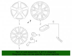 Wheel center cap for Mazda CX-7 06-12 gray