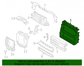 Radiator deflector blinds frame Land Rover Discovery 17-23 3.0