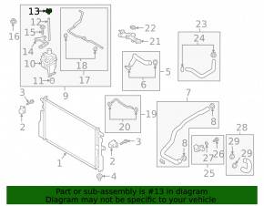 Mazda 3 Coolant Expansion Tank Cap 19-