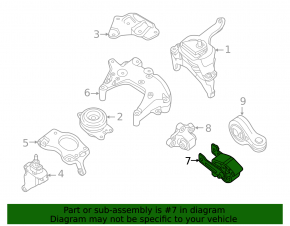 Rear engine mount Nissan Altima 13-18 without bracket