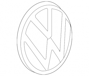 Rear emblem for VW Jetta 25-26