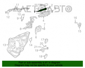 Chrysler 200 15-17 Keyless Front Right Outer Door Handle