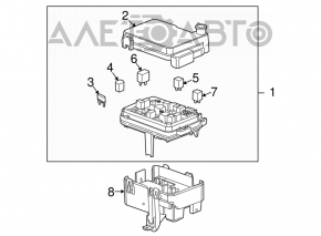 GMC Terrain 13-15 Underhood Fuse Box Without PZEV
