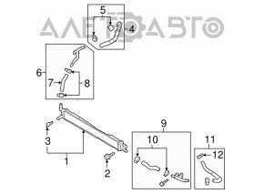 Hyundai Sonata 16-19 hybrid inverter radiator
