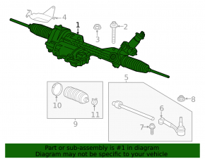 Power steering rack BMW 3 F30 12-18 RWD
