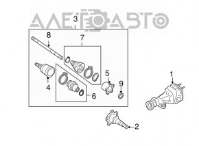 Rear right axle shaft for Infiniti FX35 03-08