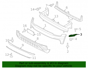 Rear bumper mount right inner VW Atlas 18-