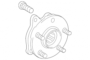 Front right hub for Toyota Prius 30 10-15