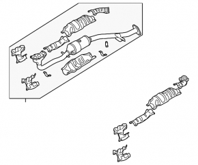 Right exhaust manifold with catalytic converter for Subaru Outback 10-14 3.6