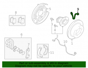 Rear left brake hose Mitsubishi Outlander Sport ASX 10-