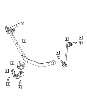 Front stabilizer Chrysler 300 11-14 AWD 32.5
