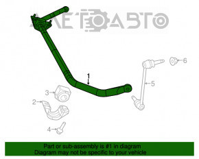 Front stabilizer Chrysler 300 11-14 AWD 32.5