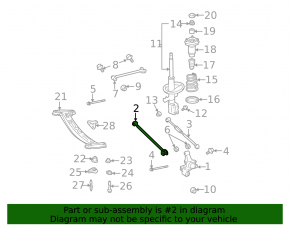 Rear left transverse control arm Lexus ES300 ES330