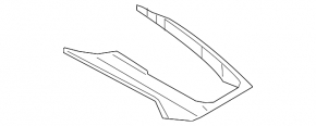 Audi A6 C7 16-18 wood grain center console trim (brown ash), texture, worn, scratches