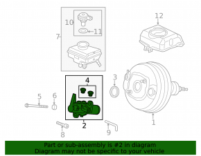 Master brake cylinder with reservoir Audi A6 C7 12-15 3.0T with cover