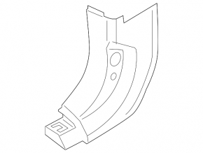 Front pillar trim lower right BMW 5 G30 17-23 black